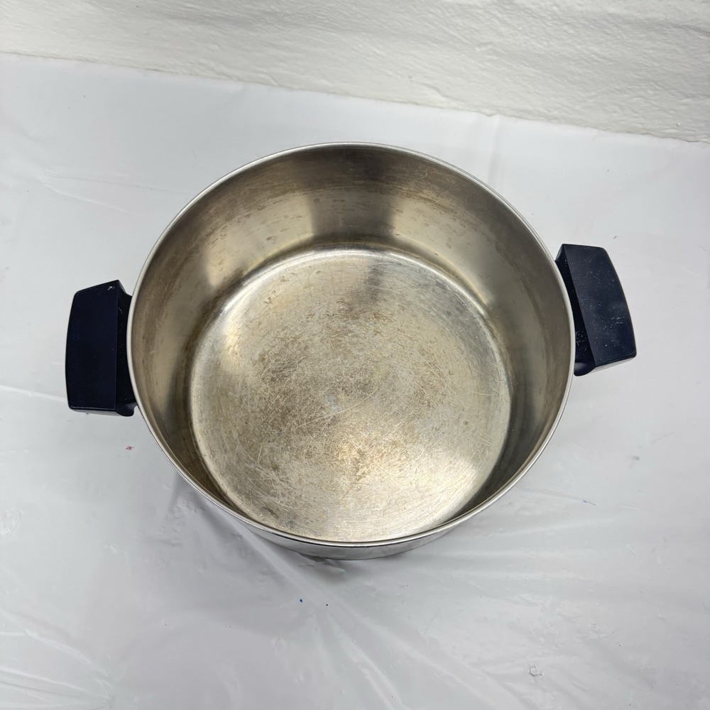Vintage Revere Ware 4-1/2 QT Stock Pot w/lid Copper Clad Bottom Clinton,ILL USA - Picture 3 of 9